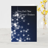 Sterne können nicht ohne Dunkelheits-Ermutigung Karte (Gelbe Blume)