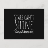 Sterne können nicht ohne Dunkelheitsbejahung scheu Postkarte (Vorderseite)