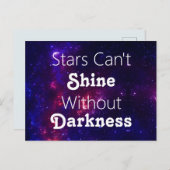 Sterne können nicht ohne Ermutigung durch Dunkelhe Postkarte (Vorne/Hinten)