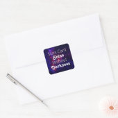 Sterne können nicht ohne Ermutigung durch Dunkelhe Quadratischer Aufkleber (Umschlag)