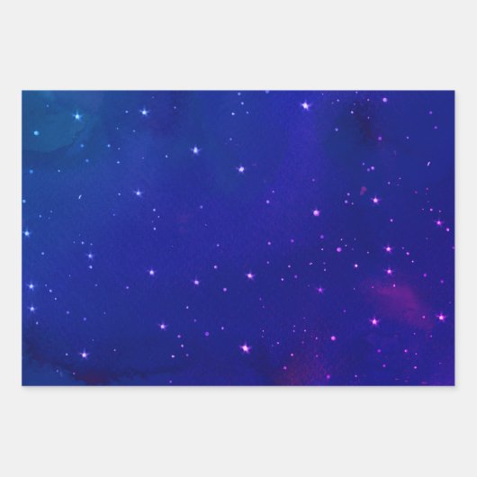 Sterne leuchten in der Nacht Geschenkpapier Set (Vorderseite 3)