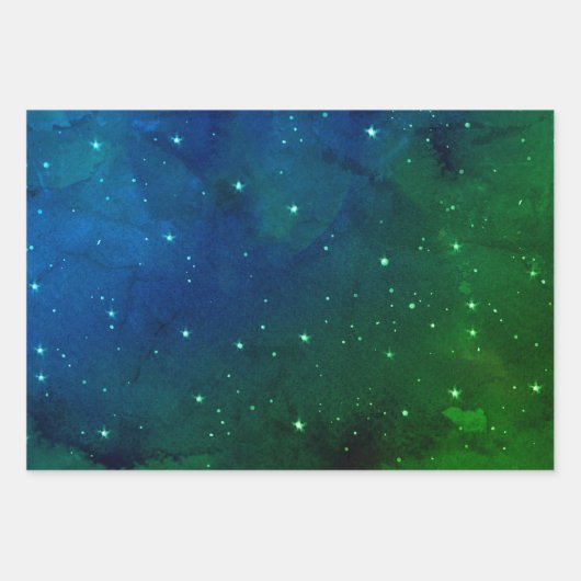 Sterne leuchten in der Nacht Geschenkpapier Set (Vorderseite 2)