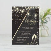 Sterne, Lichter, Weihnachtsgebäck der Weine Weihna Einladung (Stehend Vorderseite)