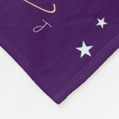 Sterne Lila Himmel mit ihrem Namen Fleecedecke (Ecke)