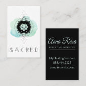 *~* Sterne Lotus Moon Heiliges Symbol für Nirvana Visitenkarte (Vorne/Hinten)