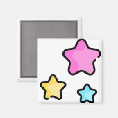 Sterne Magnet (Vorderseite/Rückseite)