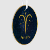 Sterne mit goldenen Sternen für Zoos personalisier Ornament (Vorderseite)