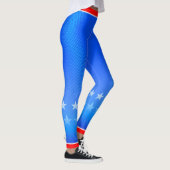 Sterne mit Ihrem Namen auf Bright Blue Leggings (Rechts)