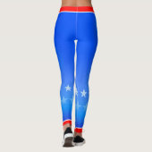 Sterne mit Ihrem Namen auf Bright Blue Leggings (Rückseite)