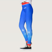 Sterne mit Ihrem Namen auf Bright Blue Leggings (Links)