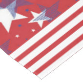 Sterne mit Streifen und Punkten Tischdecke (Schrägansicht)