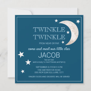 Sterne Mond Navy Blau Funkeln Kleiner Stern Nippen