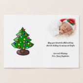 Sterne, Mond, Schneeflocken und frohe Weihnachten, Folienkarte (Innenseite)