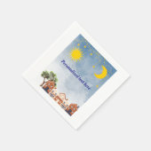 Sterne, Mond und Sonnendusche Serviette (Ecke)