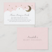 Sterne, Mond und Wolken Pink Bitte bringen Sie ein Begleitkarte (Vorne/Hinten)