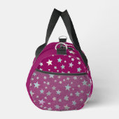 Sterne Muster Magenta Pink Cool Trendy Mit Monogra Duffle Bag (Rechts)