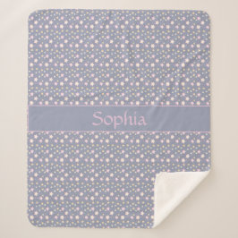 Sterne Muster rosa grau Sherpadecke