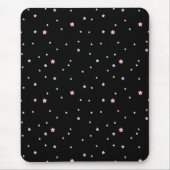 Sterne Muster Schwarz-Pastellfarben Mousepad (Vorne)