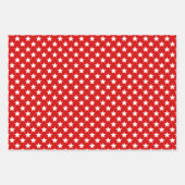 Sterne Muster und Hintergrundfarben im gepunkteten Geschenkpapier Set (Vorderseite)