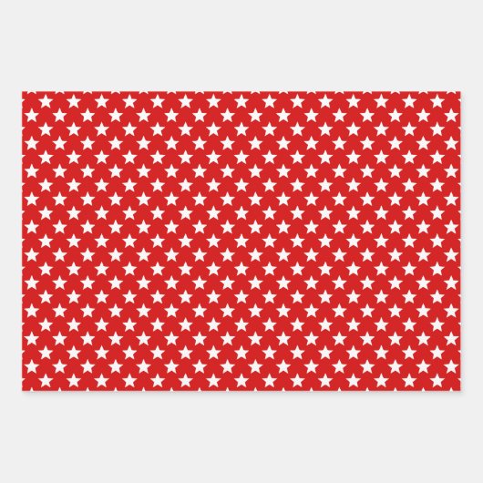 Sterne Muster und Hintergrundfarben im gepunkteten Geschenkpapier Set (Vorderseite)