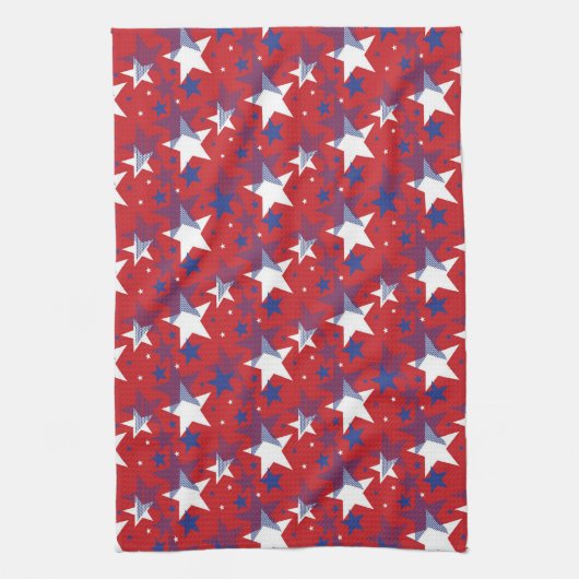 Sterne Nahtloses Muster Geschirrtuch (Vertikal)