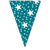 Sterne nahtloses Muster weiß + Ihr Rückgrat. Idee Wimpelkette (Zweite Fahne)