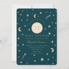 Sterne Niedlich Moon Golden Galaxy Babydusche Einladung