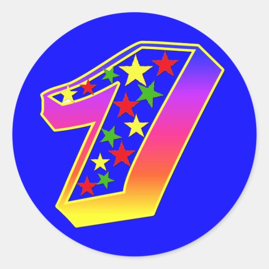 Sterne Nummer 1 Aufkleber (Vorderseite)