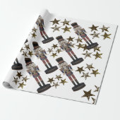 Sterne & Nutcracker Weihnachtswrapping Paper Geschenkpapier (Ungerollt)