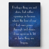 Sterne, Openings for Loved Ones Eskimo Proverb Fotoplatte (Vorderseite)