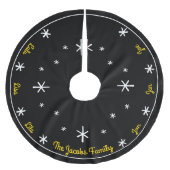 Sterne Personalisiert Holiday Tree Skirt Polyester Weihnachtsbaumdecke (Vorderseite)