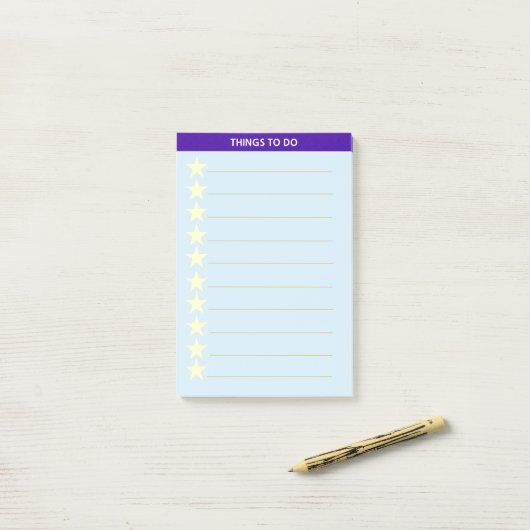 Sterne Personalisierte Dinge zu tun Post-it Klebezettel (Auf Schreibtisch)