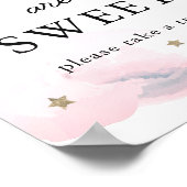 Sterne & Pink Clouds Kinderdusche Sweet Leckerei Z Poster (Ecke)