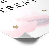 Sterne & Pink Clouds Kinderdusche Sweet Leckereien Poster (Ecke)