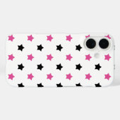 Sterne Pink Schwarz Muster Weiße Hintergrund Case-Mate iPhone Hülle (Rückseite (Horizontal))