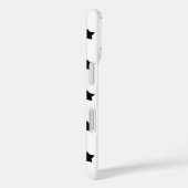 Sterne Pink Schwarz Muster Weiße Hintergrund Case-Mate iPhone Hülle (Rückseite / Rechts)