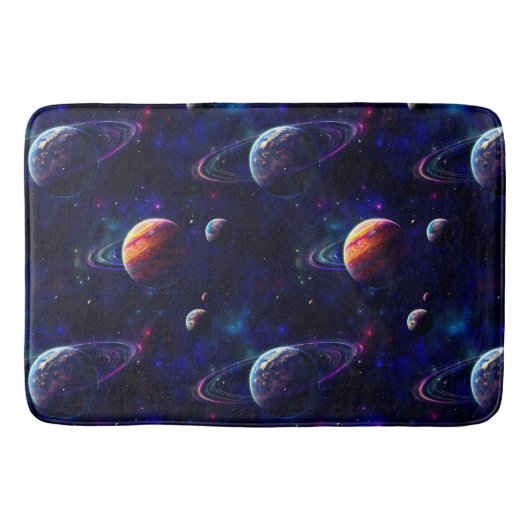 Sterne, Planeten, Galaxie, Weltraum Badematte (Vorderseite)