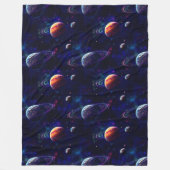 Sterne, Planeten, Galaxie, Weltraum Fleecedecke (Vorderseite)
