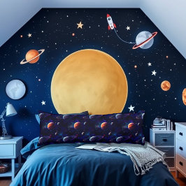 Sterne, Planeten, Galaxie, Weltraum Seitenschläferkissen