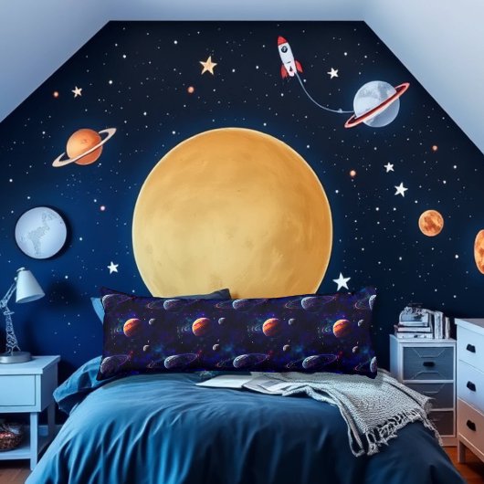 Sterne, Planeten, Galaxie, Weltraum Seitenschläferkissen