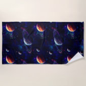 Sterne, Planeten, Galaxie, Weltraum Strandtuch (Vorderseite)