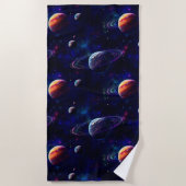 Sterne, Planeten, Galaxie, Weltraum Strandtuch (Vorderseite)