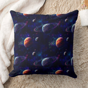 Sterne, Planeten, Galaxie, Weltraum-Thema Kissen