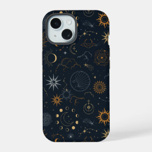 Sterne & Planeten Muster iPhone 15 Hülle