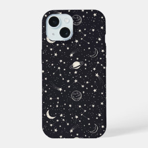 Sterne & Planeten Muster iPhone 15 Hülle