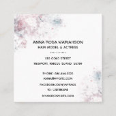 *~* Sterne Popular Chair Model Schauspielerin FOTO Quadratische Visitenkarte (Rückseite)