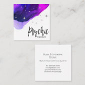 *~* Sterne Psychisches Medium Wasserfarbe Quadratische Visitenkarte (Vorne/Hinten)