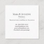 *~* Sterne Psychisches Medium Wasserfarbe Quadratische Visitenkarte (Rückseite)