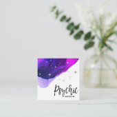 *~* Sterne Psychisches Medium Wasserfarbe Quadratische Visitenkarte (Stehend Vorderseite)