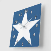 Sterne Quadratische Wanduhr (Winkel)